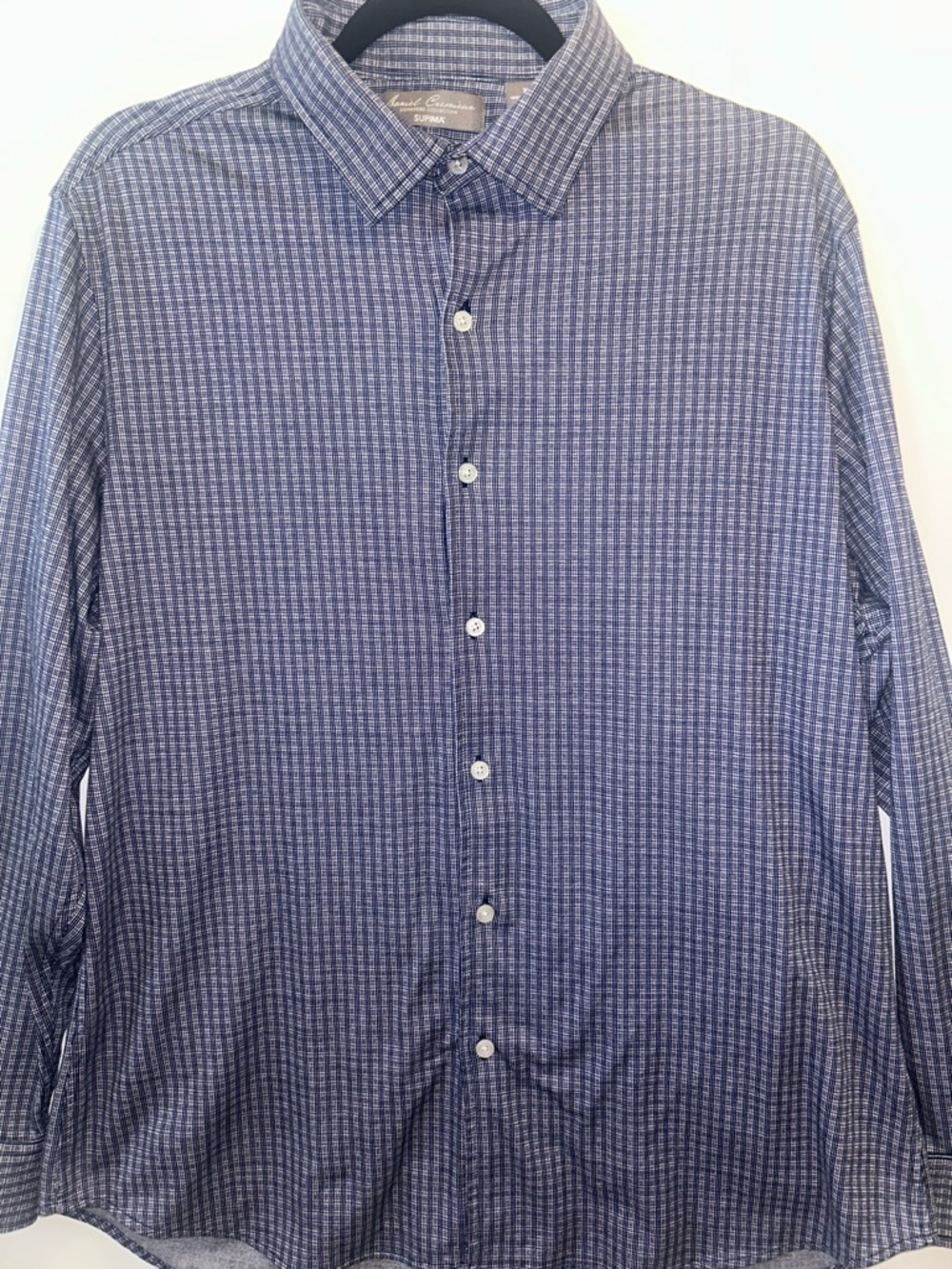 Daniel Cremieux Signature Collection Navy Blue 100% Supima Dress Shirt